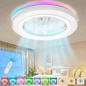 70-85W Deckenventilator Beleuchtung Timer Leiser Wohn Zimmer Schlaf LED Lüfter - Bild 1 von 146