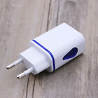  2pcs Universal Home Travel Charger Plug Water Drop Shape LED Light Dual USB