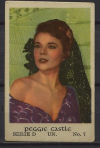 Peggie Castle Vintage Movie Film Star Trading Card No. D-7