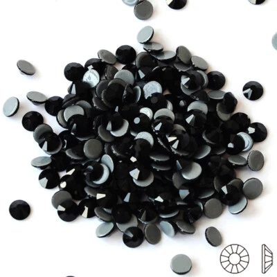 Jet Strass Rhinestones Iron On Hotfix Loose Beads Flatback Stones And Crystals  - Image 1 of 4