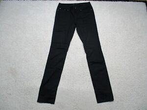 28" Inseam/ 33" Unfolded Organic Cotton New prAna Kara Black Denim Jean Size 4 