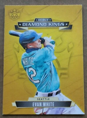 2021 Panini Diamond Kings Debut Evan White Seattle Mariners #DDK-SM - Image 1 of 2