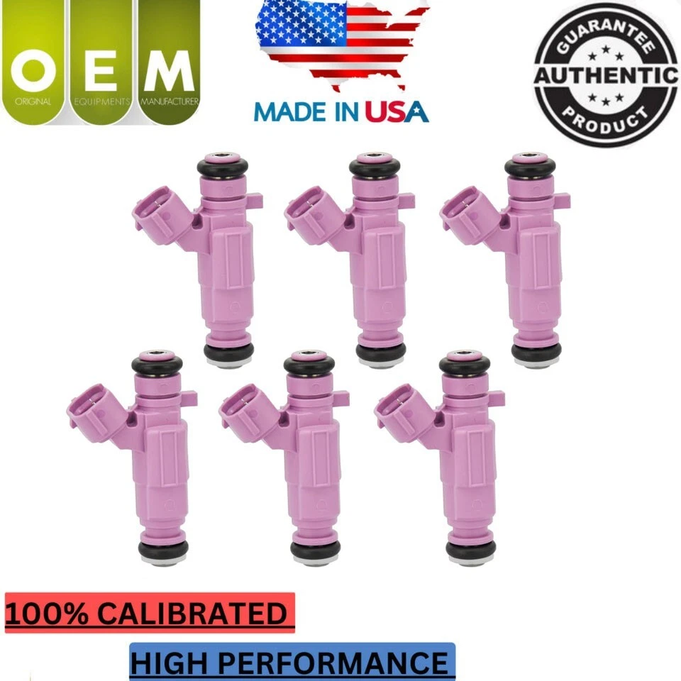 6x OEM DENSO Fuel Injectors Fits For 2002-2006 Kia Optima 2.4L #35310-38010 - Image 1 of 4