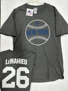 DJ LEMAHIEU YANKEES GREY MENS NAME AND NUMBER SHIRT LARGE NEW - Picture 1 of 2
