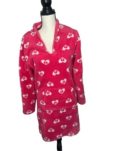 Women’s Pull Over Rob Length Mid Knee Size X Large Pink With Harts By Joe Boxer - Picture 1 of 6