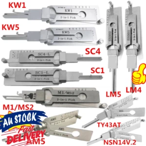 Original 2-in-1 Lishi Tool SC1,SC4,KW1,KW5,LW4,LW5,AM5,M1/M2,TOY43AT Hand Tool - Picture 1 of 15