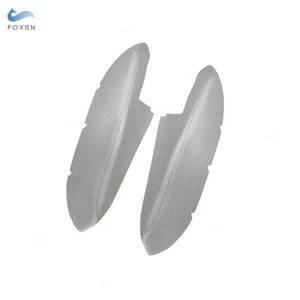 2pcs Gray Front Door Armrest Panel Covers Leather For Honda Ridgeline 2009-2014 - Picture 1 of 7