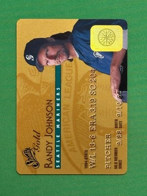 1995 Studio Baseball #48 of 50 Randy Johnson Studio Gold Plastic Stock - Image 1 of 2