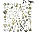  74 Pcs DIY Jewelry Making Accessories Star Pendant Tibetan Silver