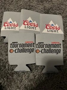 Lot 5x coors light koozie Basketball tournament challenge Brand New ESPN SPORTS - Picture 1 of 1