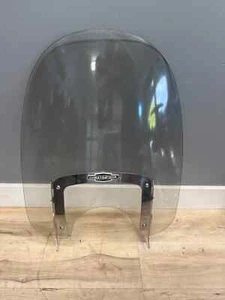 2005 Harley Davidson Fatboy Windshield and bracket with Logo Light Scratches - Picture 1 of 5