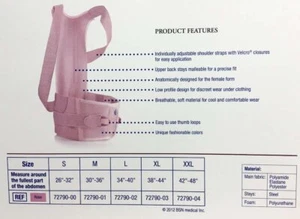 Soporte de control de postura FLA mediano para mujer rosa - Imagen 1 de 1