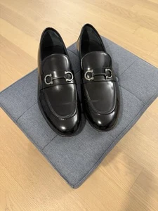 Salvatore Ferragamo Men's Leather Moccasin with Gancini Ornament US Size 11.5 - Picture 1 of 7