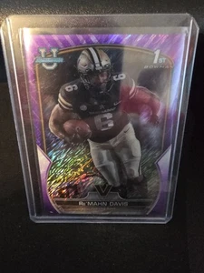 2022 Bowman University Chrome - Ray Davis #8 Viola Shimmer Rifrattore (RC) - Foto 1 di 2