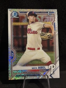 2021 Bowman Chrome Mick Abel #BCP-42 1st Year Mojo Refractor RC-Phillies - Picture 1 of 1