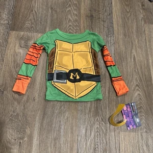 Nuevo con etiquetas Disfraz Pijama 3T Tortugas Ninja Adolescentes Mutantes Miguel Ángel Niño Pequeño - Imagen 1 de 3