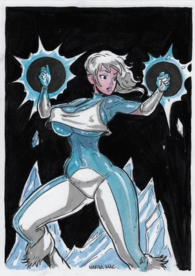 💥Ice (09"x12") original comic art by Nanda Mac - TramaStudio💥 - Image 1 of 4
