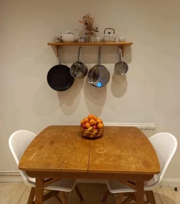 Mid Century Extendable Teak Dining Table W106cm x W76cm x H76cm - Image 1 of 4