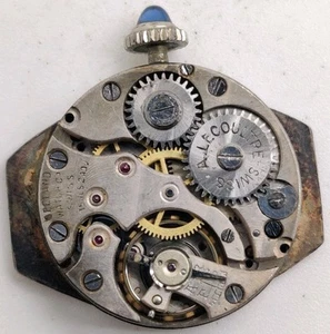 Vintage A. Lecoultre High Grade 15 jewel watch movement Runs For Repair 19.7mm - Picture 1 of 6