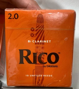 2 Packs of 10, so 20 RICO by D'Addario Bb Clarinet Unfiled Reeds 2.0 - Picture 1 of 4