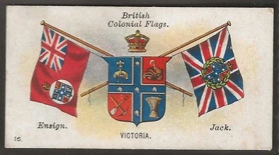 EDWARDS RINGER & BIGG-FLAGS OF ALL NATIONS 1907 (VERTICAL BACK)-#16- VICTORIA - Image 1 of 2