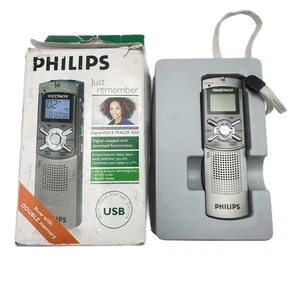 Philips Voice Tracer 7655 Digital Voice Recorder with Box, USB Cable & Strap - Picture 1 of 6