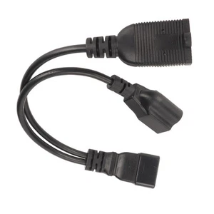 IEC320 C14 To 5 15R 5 20R Cord Male To Female 1 In 2 Out Y Split Power Cable DB - Afbeelding 1 van 12