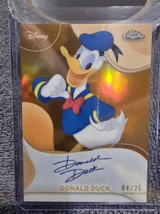 Donald Duck 2025 Topps Chrome Facsimile Autograph Orange 04/25 FA-8 - Picture 1 of 10