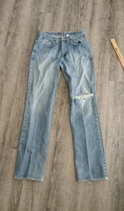 Cinch White Label Jeans Mens 32x38 Western Fit Boot Cut Distressed Denim Classic - Picture 1 of 7