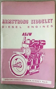 ARMSTRONG SIDDELEY ASJW DIESEL ENGINE Operators Handbook JAN 1964 #A/8028/3 - Picture 1 of 3