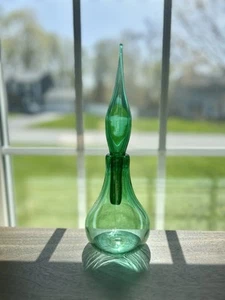 Husted Glass Works Blenko Decanter Style Anna Green 627 - Picture 1 of 3