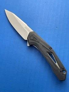 Kershaw 1385 Airlock Assisted Flipper Knife Bead Blasted Drop Point Blade - Picture 1 of 27