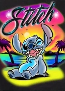 5D Diamond Painting Kits 30X40cm - Disney Stitch Moon Mosaic - Picture 1 of 5
