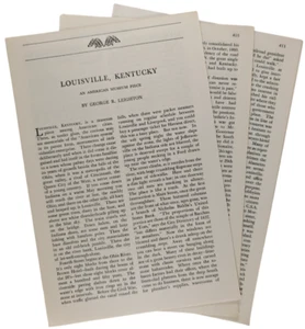 1937 Louisville Kentucky History Prospects Harper's Mag Article 22pg - Picture 1 of 5