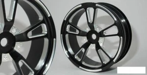 SSD V Spoke Front 2,2" Drag Racing Wheels SCHWARZ SSD00450 einmal Stück 12mm Sechskant - Bild 1 von 5