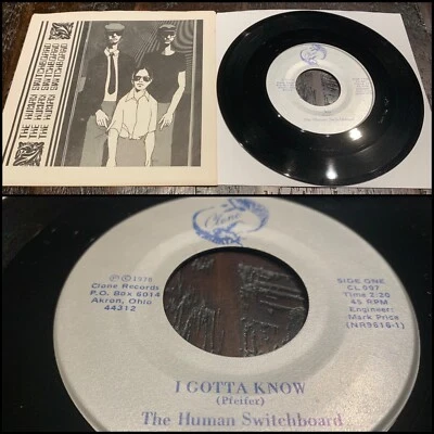 THE HUMAN SWITCHBOARD I Gotta Know / No! 7" Vinyl 1978-Schramms Devo Screamers Foto 1 de 4