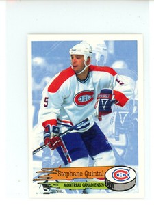 1995-96 Panini Stickers Hockey #45 Stephane Quintal (Canadiens)