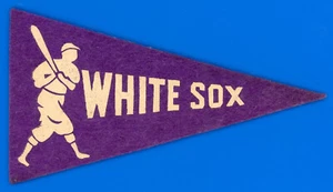 Old Vintage Antique 1936-1938 BF3 Chicago White Sox Baseball Mini Pennant *H103 - Picture 1 of 2