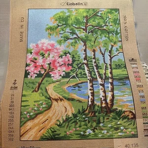 Printed needlepoint Tapestry Gobelin L Spring Canvas Only 40x50cm - Picture 1 of 5
