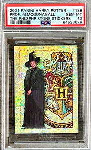 2001 Panini Harry Potter Prof. McGonagall #128 PSA 10 GEM MINT (RARE: Pop 21) - Picture 1 of 2