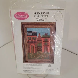 WonderArt Nadelspitze 5" x 7" Chateau Wolle Gobelin Garn Nr. 5224 Haus - Bild 1 von 3