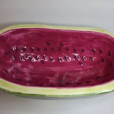 Vintage 1982 Ceramic Watermelon Fruit Serving Bowl