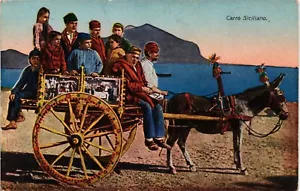 Vecchia cartolina d'epoca Italia. Auto siciliana (564) - Foto 1 di 2
