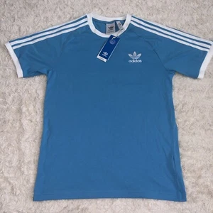 NEW MENS ADIDAS ORIGINALS Blue TRACE TEE SHIRT T-shirt Top - Size Small With Tag - Picture 1 of 9