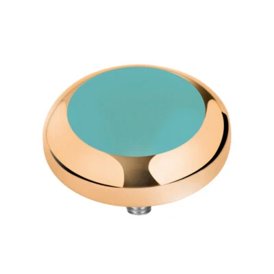 Melano Magnetic Kopf Resin Aufsatz Edelstahl gold 7mm M01SR 012 Türkis Pastell - Bild 1 von 4