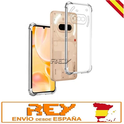 REY® Funda Silicona AntiShock para NOTHING PHONE 3A Carcasa Transparente TPU s2297
