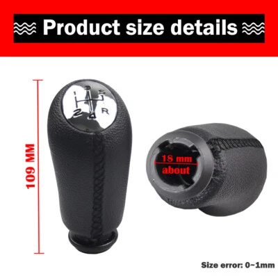 5 Speed For Renault Scenic Megane Clio Kangoo 2009 Gear Shift Knob Shifter Boot - Image 1 of 4