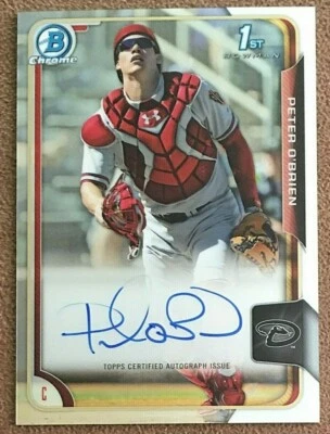 Peter O'Brien 2015 Bowman Chrome Prospect Autograph #BCAP-PO Diamondbacks Rookie - Image 1 of 4
