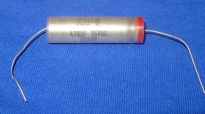 Condensador electrolítico axial NOS Sprague 470uF 35V - Imagen 1 de 2