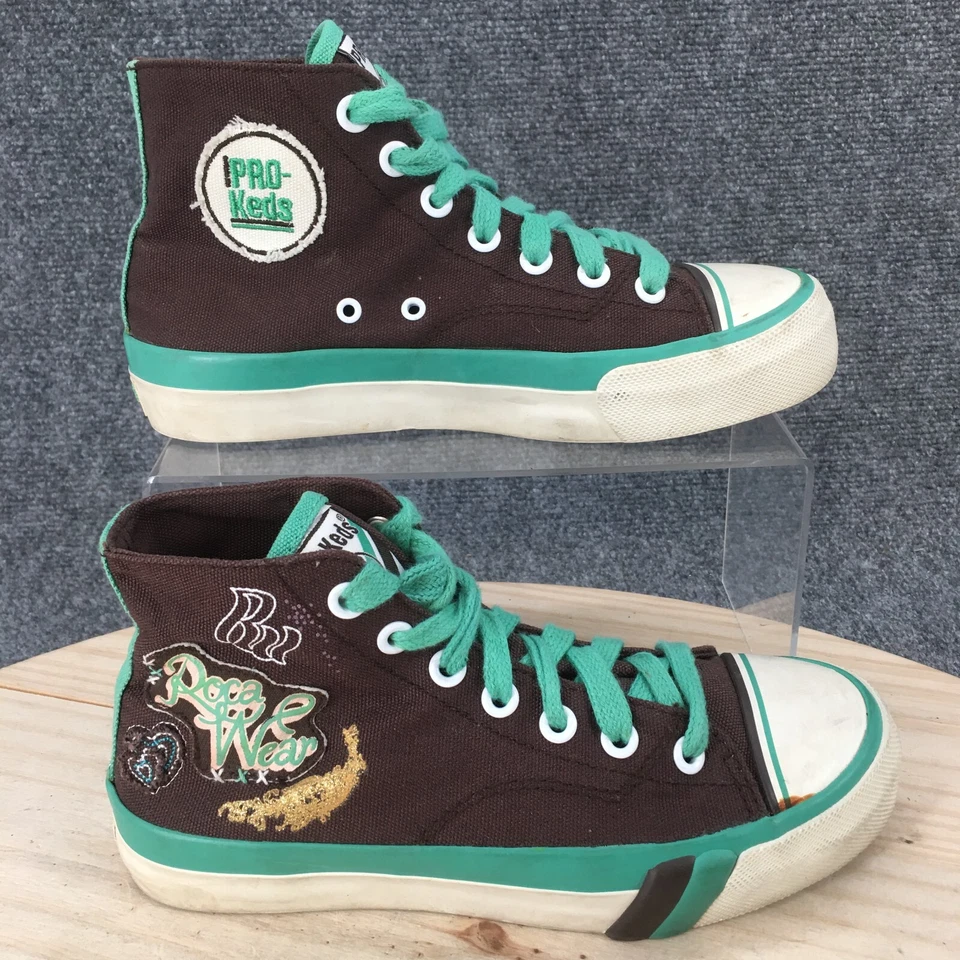 Zapatos PRO Keds Mujer 5.5 Roca Wear Royal Zapatillas Altas RW2190 Tela Verde Foto 1 de 4